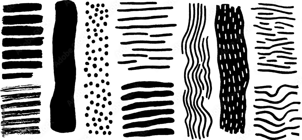 Poster techno patterns with circuit lines and pixel dots for modern design