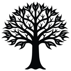 Obraz premium snow covered tree vector icon