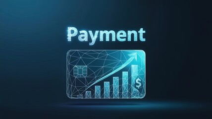 Digital Payment: A conceptual image of the digital transaction, representing the financial and economic growth and trend with the background, an eye-catching theme that symbolizes the digital money.