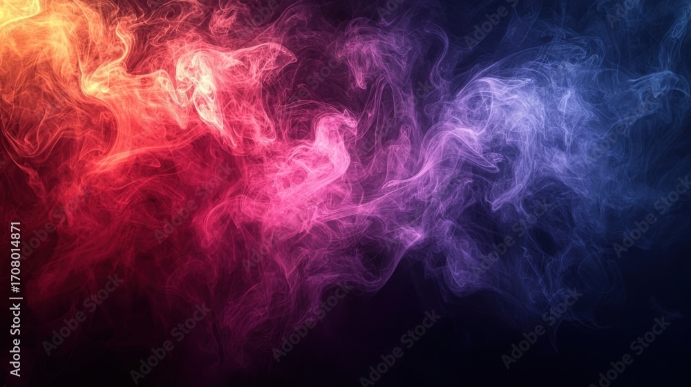 Poster dynamic abstract background with fiery orange to deep red hues transitioning through pinks purples b