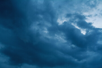 Clouds and sky in rainy season, storms and cloud formation, weather changes and sky