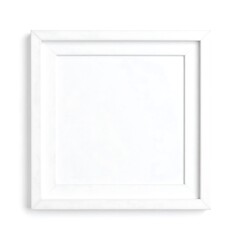 Empty white picture frame