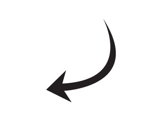 black curve arrow icon