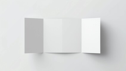 Fototapeta premium A4 A5 Gatefold Brochure White Blank Mockup