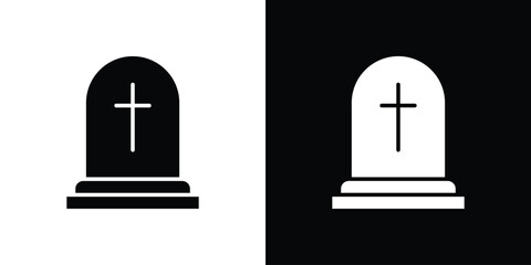 Obraz premium Tombstone icons. glyph vector icon. Vector illustration eps 10