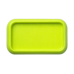 Bright lime-green rectangular tray