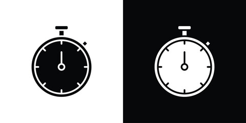 Stopwatch icons. glyph vector icon. Vector illustration eps 10