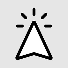 Set of Hand pointer symbol in trendy flat style. Computer mouse click cursor. Click cursor collection. Clicking finger. Hand pointer icon. Cursor 