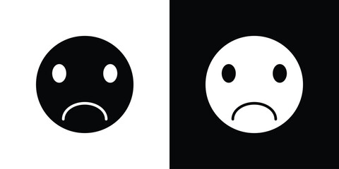 Sad icons. glyph vector icon. Vector illustration eps 10