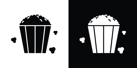 Popcorn icons. glyph vector icon. Vector illustration eps 10