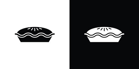 Pie icons. glyph vector icon. Vector illustration eps 10