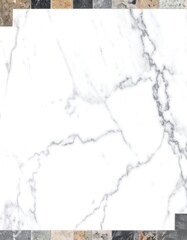 Obraz premium White marble tile sample