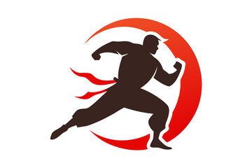 Judo Throw Silhouette Vector Logo