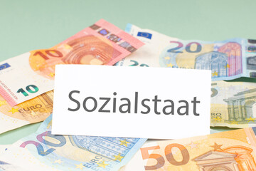 Welfare state, german language, established network, social institutions, protect and promote  economic and social well being of citizen, principles of equal opportunity, equitable distribution