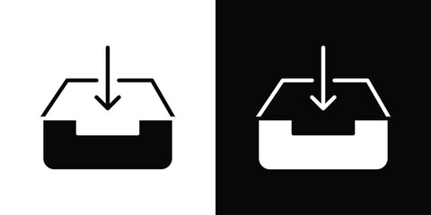 Inbox icons. glyph vector icon. Vector illustration eps 10