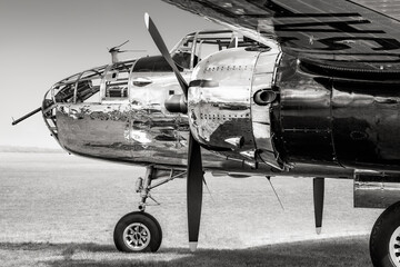 sideview of a historical bomber plane