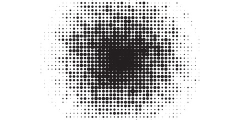 Halftone circle dotted frame circularly distributed set. Abstract dots logo emblem design element. Round border Icon using random halftone circle dot texture.background