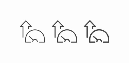 upload speed meter icon sign vector