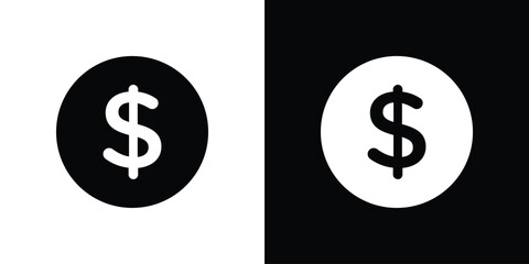 Dollar icons. glyph vector icon. Vector illustration eps 10