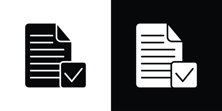 Document accept icons. glyph vector icon. Vector illustration eps 10