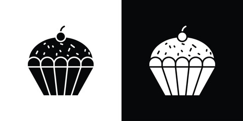 Cupcake icons. glyph vector icon. Vector illustration eps 10