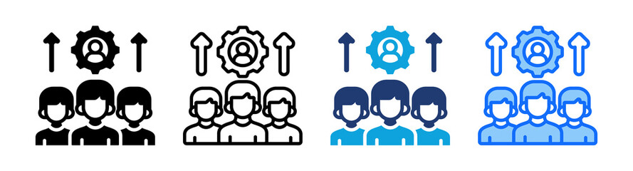 Leadership Development icon Multi Style Vector Illustration