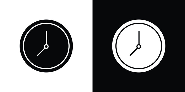 Clock seven icons. glyph vector icon. Vector illustration eps 10