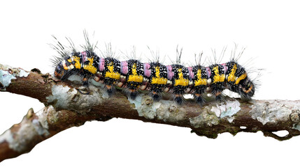 caterpillar on a white background