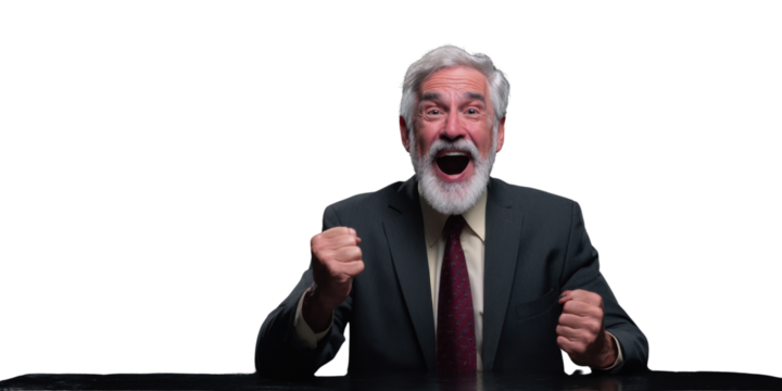 angry businessman shouting