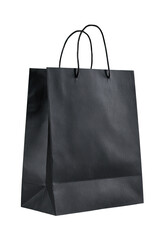 Dark gray paper shopping bag