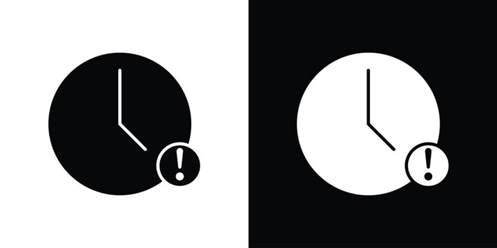Alarm exclamation icons. glyph vector icon. Vector illustration eps 10