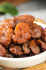 Dried Litchi Fruits Gaozhou Fujian Guiwei Variety Traditional Chinese Snack in White Bowl