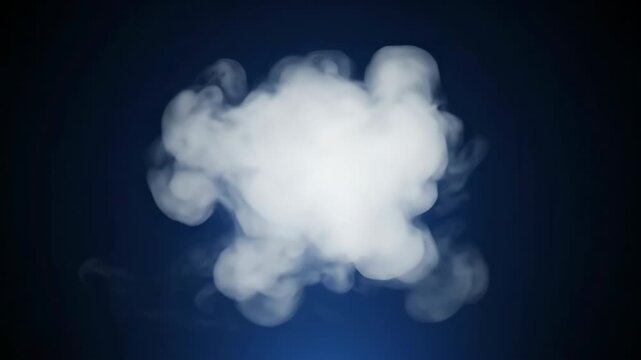 A seamlessly looping video of wispy, smoky white and gray clouds gently diffusing and expanding into an ethereal aura mist, spiritual, design element