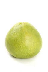 Fresh Green Pomelo Citrus Fruit Isolated on White Background