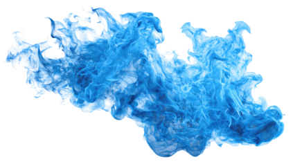 Abstract blue flames against black