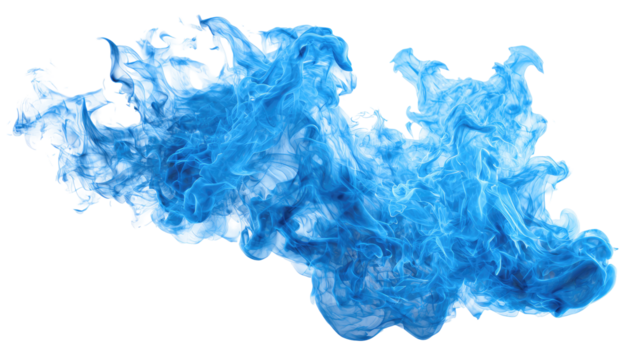 Abstract blue flames against black