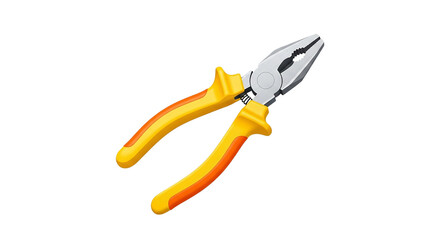 A reliable pair of yellow handled pliers ready to tackle any DIY or repair project with the on transparent background