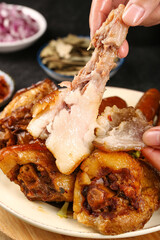 Melted Cheese Stretching from Grilled Korean Pork Belly BBQ - Delicious Comfort Food Close-up