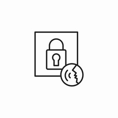 unlocked door speaker icon sign vector