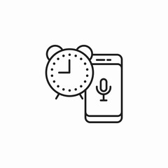 voice alarm control icon sign vector