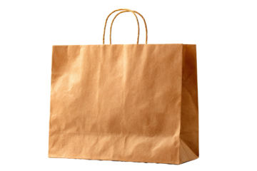 Light brown paper shopping bag with handles