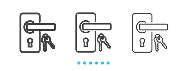 padlock key icon. Thin line icon vector