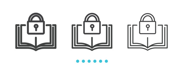 security padlock icon. Thin line icon vector