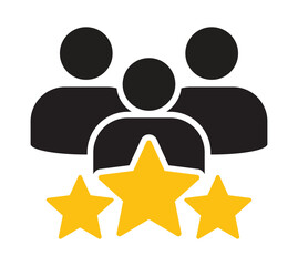 Single feedback star icon. V