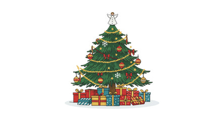 christmas tree and gifts