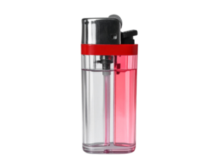  Disposable Plastic Lighter, Side Angle, Isolated