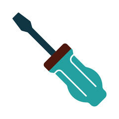 Screwdriver Icon for Repair and Construction. Flat illustration for maintenance, DIY projects, and handyman services.