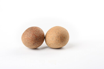Fototapeta premium Fresh Longan Fruits on White Background - Exotic Asian Tropical Fruit Commodity