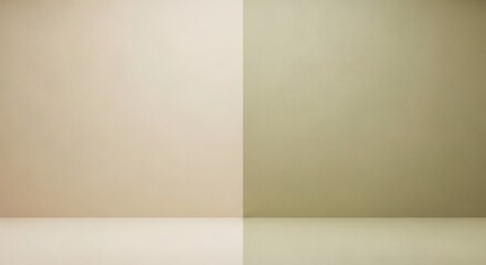 A subtle split background with contrasting beige and green tones, perfect for copyspace and design