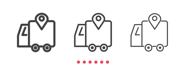 Tracking icon. Thin line icon vector